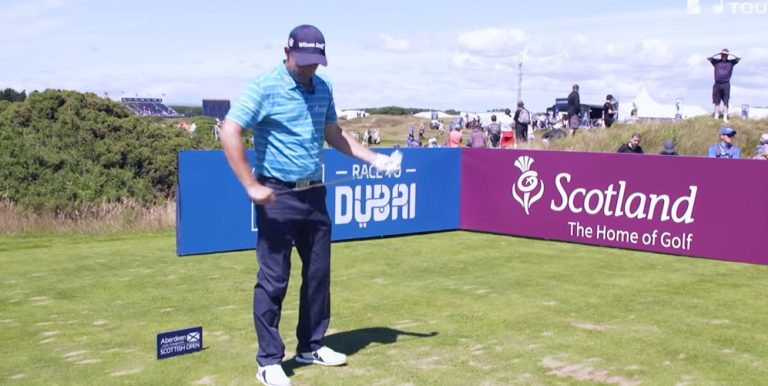 spela golf med fel hand